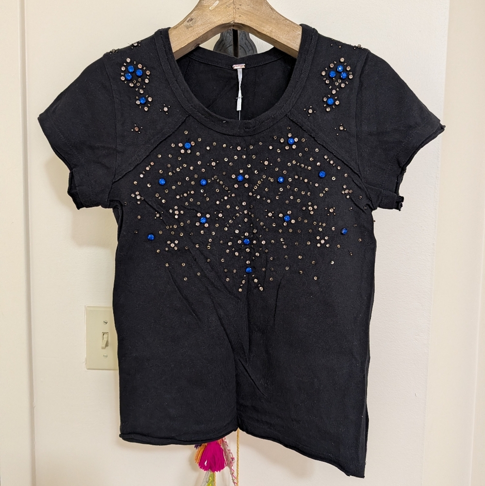 Free People Jeweled T-shirt